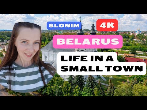 💙LIFE in a SMALL CITY in BELARUS [4K]📺. SLONIM -  the OLDEST TOWN of BELARUS