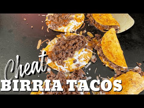 Birria Style Tacos on the Flat Top Grill