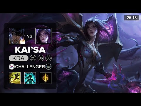 Kai'Sa vs Nilah ADC - KR Challenger - Patch 25.18 Season 15