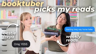 book bestie @freyvalerio chooses my reads for a week! 💕📚 | READING VLOG