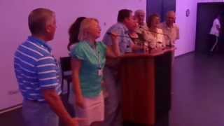 ICGG 2014 Ukrainians and Russian mathematicians sing a song together