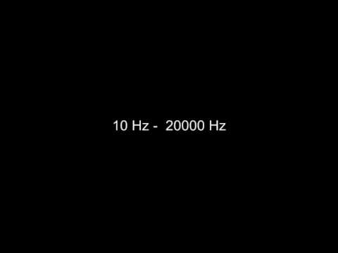10 - 20000 Hz tone sweep for 30 seconds