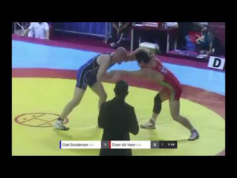 Legends Remastered 2011 Worlds Freestyle 84kg   Cael Sanderson (USA) vs Chan Uk Yoon (KOR)