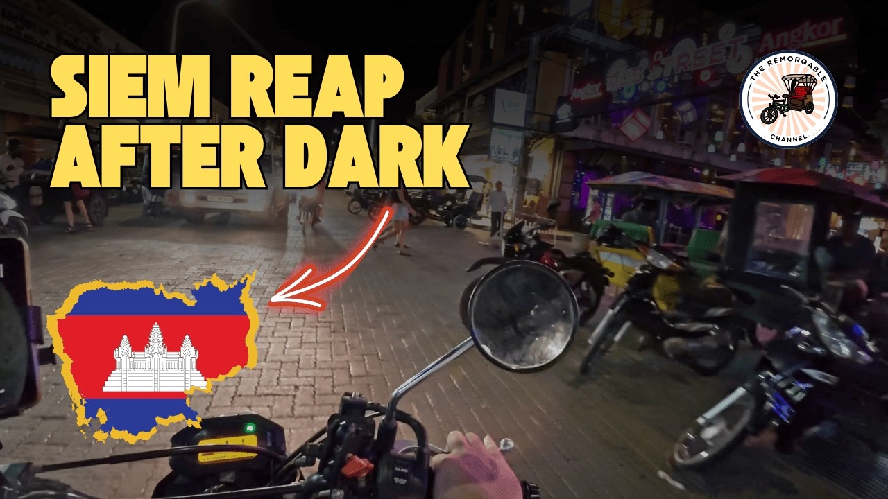 Siem Reap Night Tour 🚲 Angkor Wat, Riverside, Pub Street &amp; Food