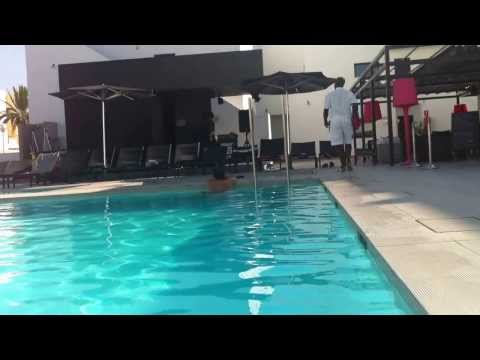 Ibiza Midjorn Apartments Pool side with DJ Mine. July 2013