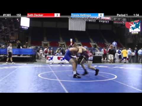 Fargo 2012 152 Round 5: Seth Decker (Pennsylvania) vs. Travis Hettinga (Wisconsin)
