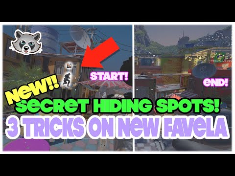 *NEW* Insane 5 Secret HIDING SPOTS in New Favela - Rainbow Six Siege Tips & Tricks Crystal Guard