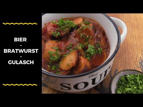 Bier Bratwurst Gulasch aus dem Dutch Oven