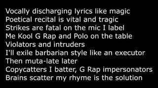 Kool G Rap - Rhymes Express (Lyrics)