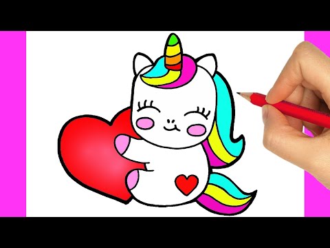 COMMENT DESSINER UN LICORNE FACILE ETAPE PAR ETAPE - DESSINER UN LICORNE KAWAII