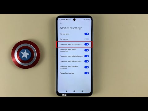 How to turn on/off the sound when locking the device 1 touch on Xiaomi Redmi 10 Android 12