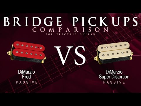 DiMarzio FRED vs SUPER DISTORTION - Passive Bridge Guitar Pickup Comparison Tone Demo