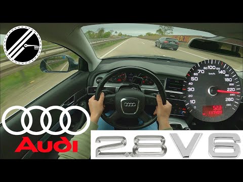 Audi A6 2.8 FSI V6 Avant C6 190 PS High Speed Test Drive German Autobahn With No Speed Limit POV