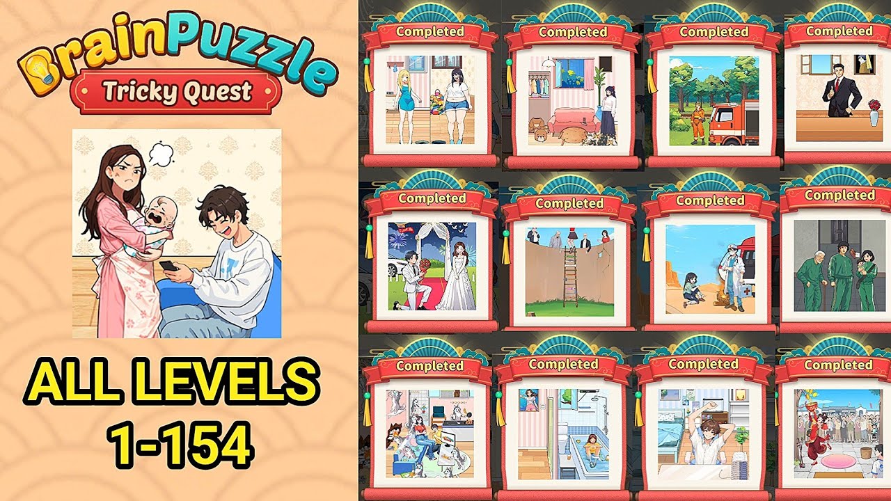 Brain Puzzle Tricky Quest All Levels 1-154 ✪ New Update 2026