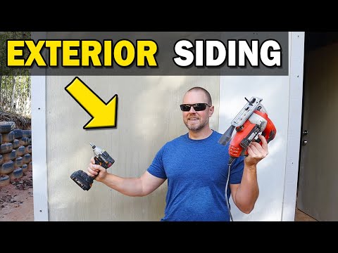 Installing Hardie Board Concrete Exterior Siding - Build a 20x30 Workshop