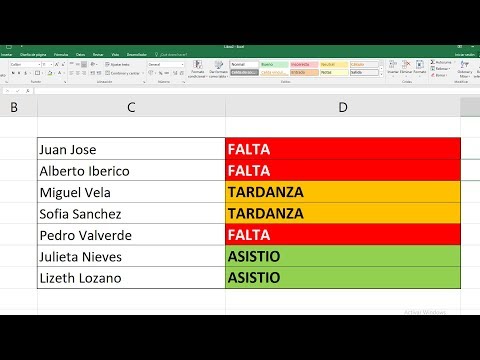 How to put color in cells depending on the text in Excel (Conditional formatting 2019)