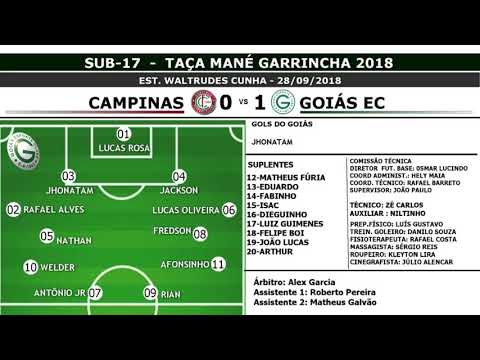 Campinas 0 x 1 Goiás taça mane garrincha sub 17