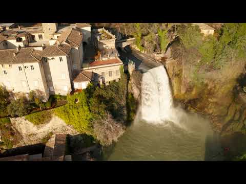 Cascata Isola del Liri (Frosinone) in Ciociaria nel Lazio (Drone)