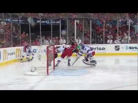 Lundqvist Denies Kovalchuk's Breakaway Attempt 5/19/12 [Game 3]