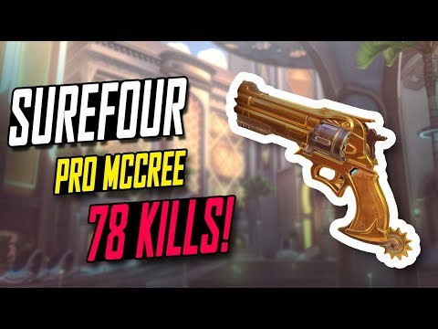 WHEN SUREFOUR SOLO CARRY MCCREE! 78 KILLS! 26K DMG! [ OVERWATCH TOP 500 SEASON 5 ]