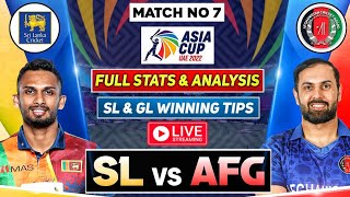 🔴 Asia Cup Live SL vs AFG Asia Cup 2022 Dream11 Prediction