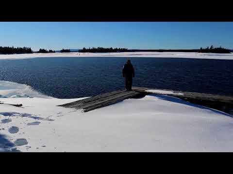 ICE FISHING DANGEROUS THIN ICE...