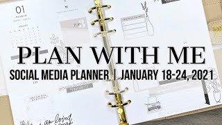 Plan with Me | Social Media Planner | January 18-24, 2021 #notiqagenda