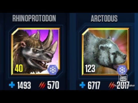 RHINOPROTODON VS ARCTODUS|| UINTATHERIUM Unlocked - Jurassic World The Game