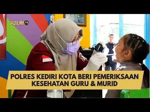 POLRES KEDIRI KOTA BERI PEMERIKSAAN KESEHATAN GURU &amp; MURID