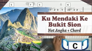 Download lagu Ku Mendaki Ke Bukit Sion | Keyboard Tutorial Cover in C   Not Angka   Chord mp3