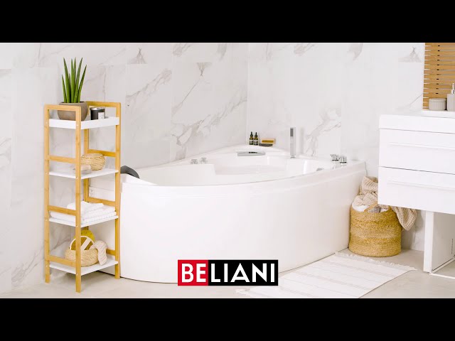 Video Teaser für BELIANI - Whirlpool Corner LED Tub with Jets  NEIVA