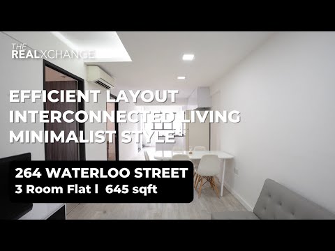 HDB | 264 Waterloo Street | 3 Room Model | 645sqft
