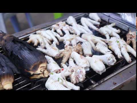 Roasted Chicken With Coca Cola and Banana Flower | How To Roasted Chicken in Cambodia