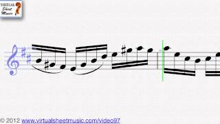 Johann Sebastian Bach Prelude from Suite No. 1 Violin sheet music - Video Score