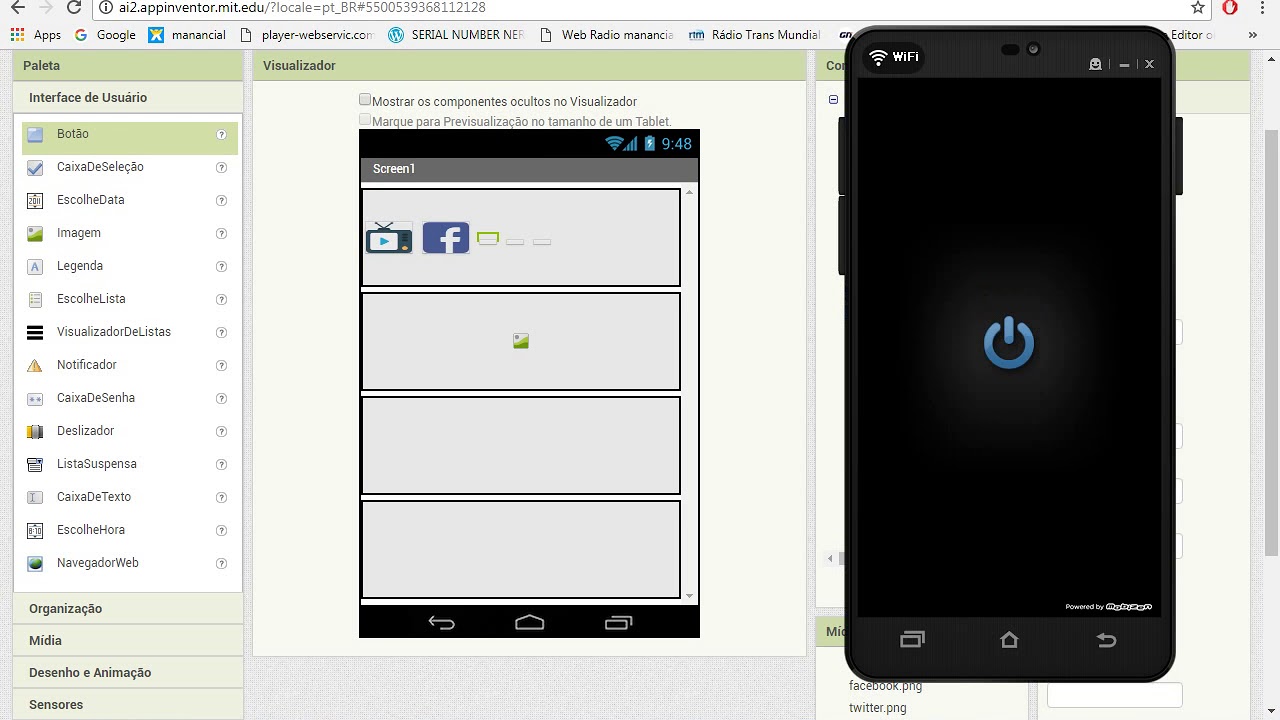 Como criar Aplicativo para Web Rádio completo no Appinventor 2
