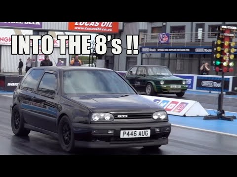 900BHP MK3 GOLF DIPS INTO THE 8's FOR THE 1/4 MILE