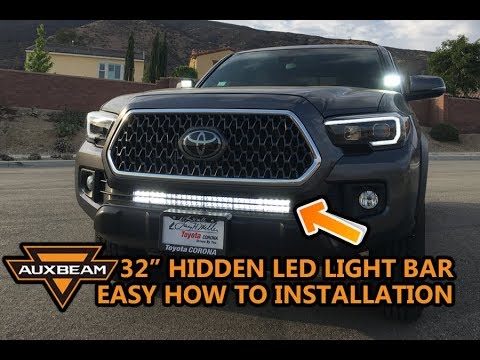 2016 2017 2018 2019 TACOMA LOWER BUMPER 32\" LED LIGHT BAR INSTALL & WIRING