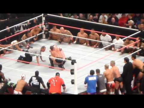 Monday Night Raw: 10/22/2012: Sheamus vs. CM Punk - Champion vs. Champion Lumberjack Match.