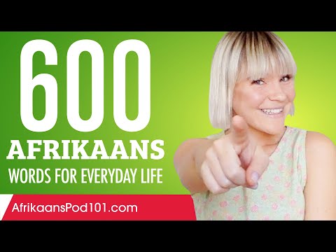 600 Afrikaans Words for Everyday Life - Basic Vocabulary #30