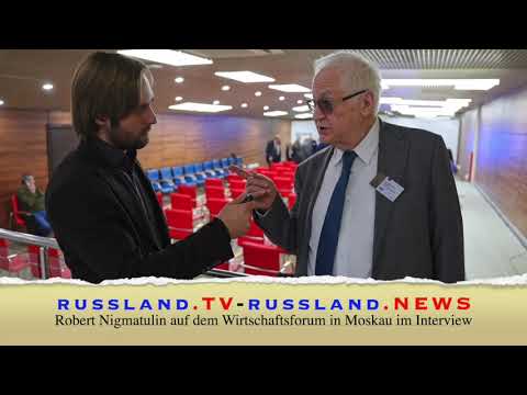 Robert Nigmatulin auf dem Wirtschaftsforum in Moskau im Interview