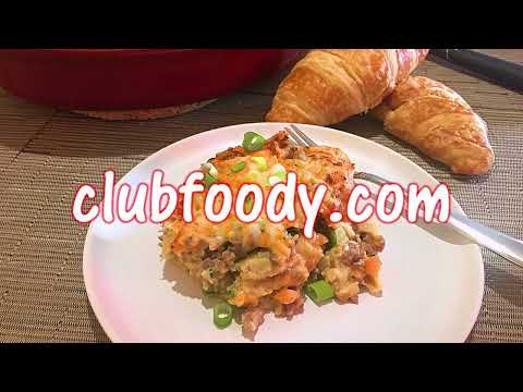 Breakfast Sausage Croissant Casserole Recipe 🥐🍲 - Episode 996