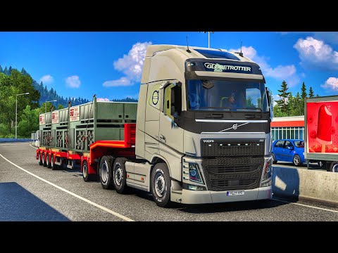 Heavy cargo Delivery Through Austrian Roads to Italy | Volvo Fh540 |
