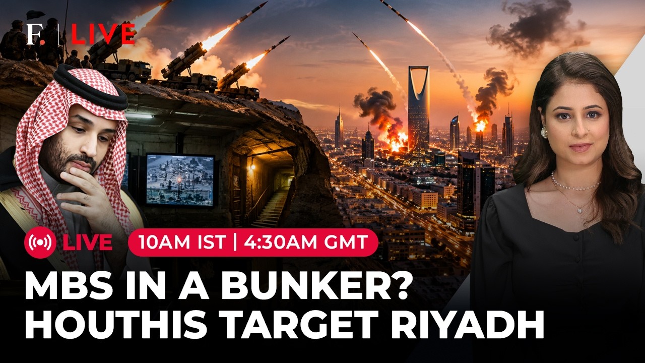 LIVE: MBS Out of Sight as Houthis 'Strike' Saudi Airports, Military Base? | Firstpost Live