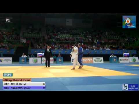 Judo 2013 European championship Juniors: Tekic (GER) - Nelmark (DEN) [-90kg]
