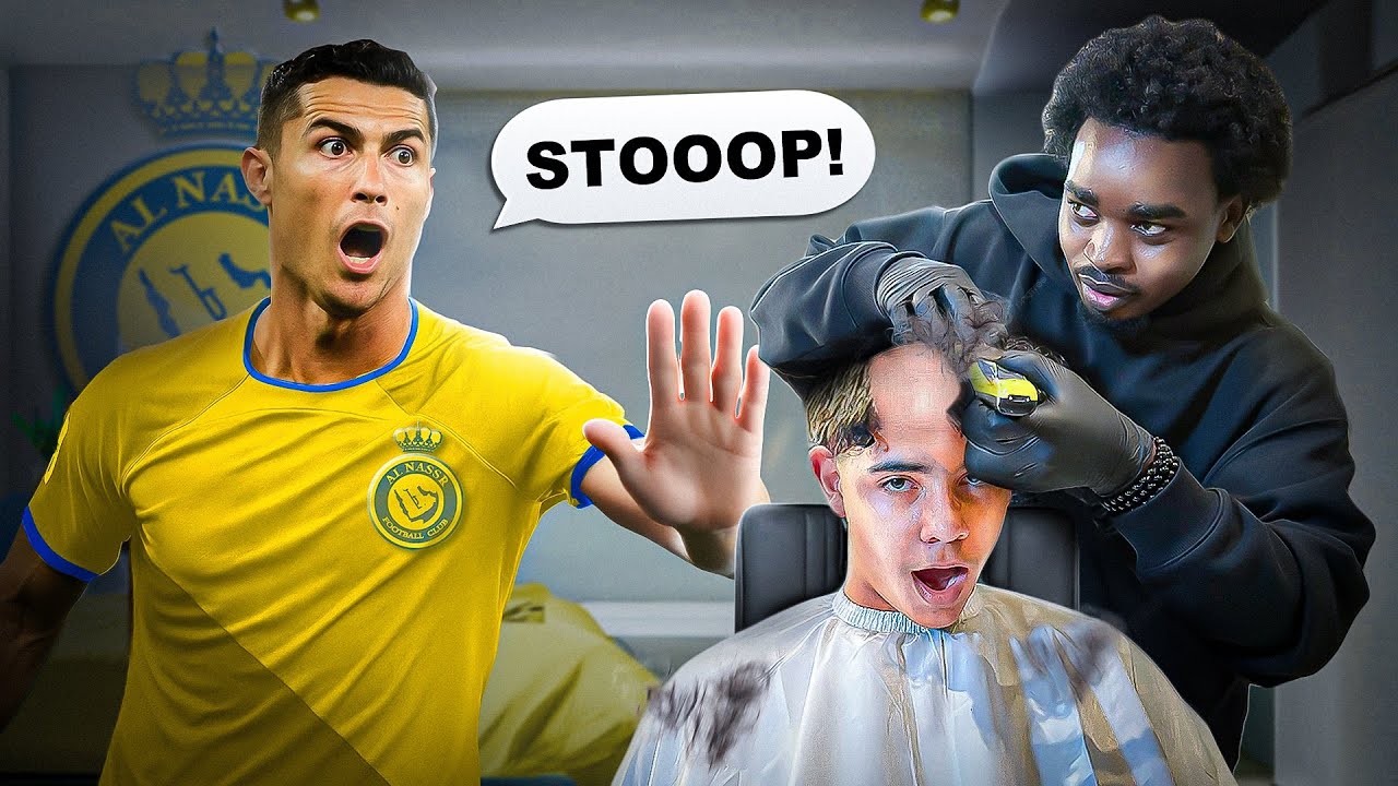 Cristiano Ronaldo Jr. gets a cut styled with BSSET