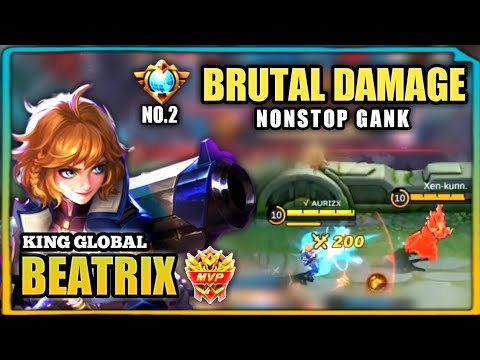 KING BEATRIX BRUTAL DAMAGE BUILD (AUTO WIN) Best Build Top 1 Global Beatrix Gameplay