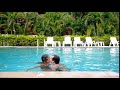 Young Couple Kissing Swimming And Have A Fun In The Swimming Pool Slow Motion 1920x1080