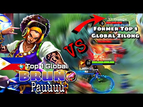 BRUNO DESTROY INUYASHA FORMER TOP 1 GLOBAL ZILONG | TOP 1 GLOBAL BRUNO by Pauuuu ~ MLBB