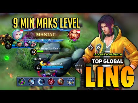 LING MANIAC! Fast Farm Rotation [ Top Global Ling Best Build ] By AcceptYourDeath - Mobile Legends
