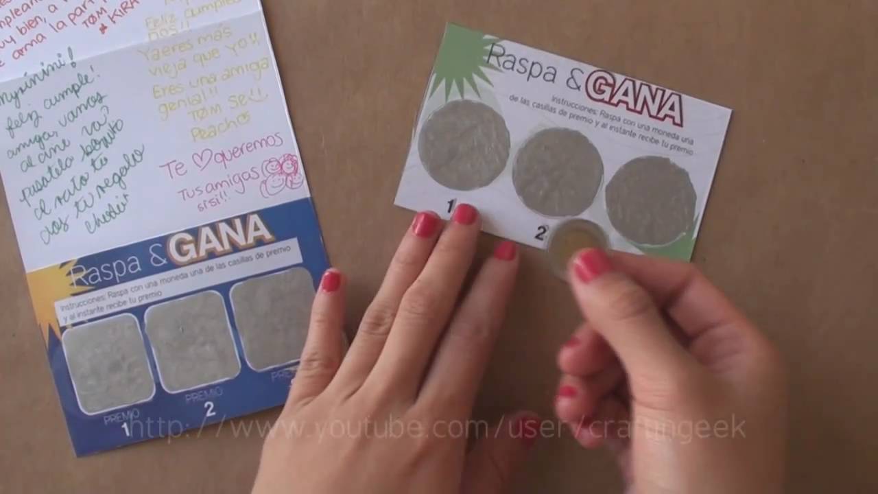 Watch Carta RASPA&GANA // idea regalo - dia del amigo Now Carta RASPA&GANA // idea regalo - dia del amigo